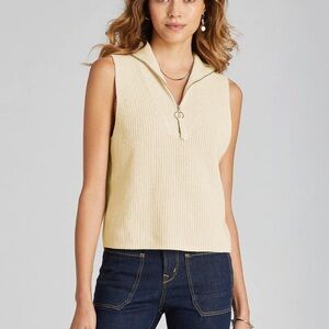 525 America Beige Sleeveless Knit Top